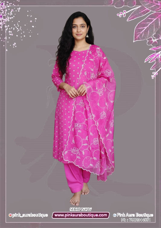 Churidar materials - Net Cotton