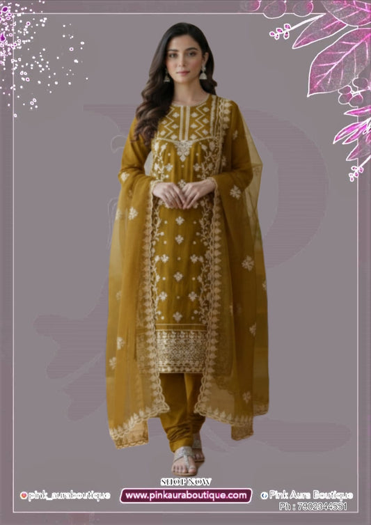 Churidar materials- Organza Silk