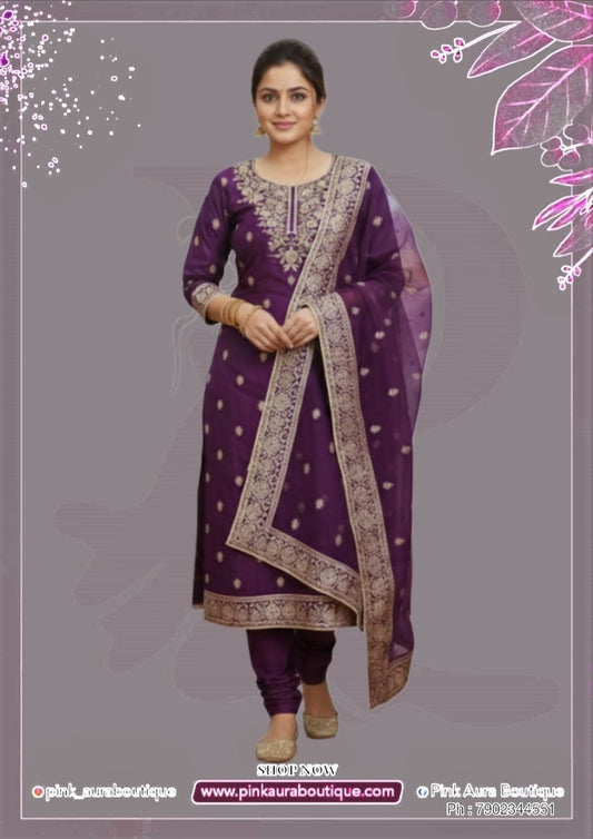 Churidar materials- Semi-Tussar