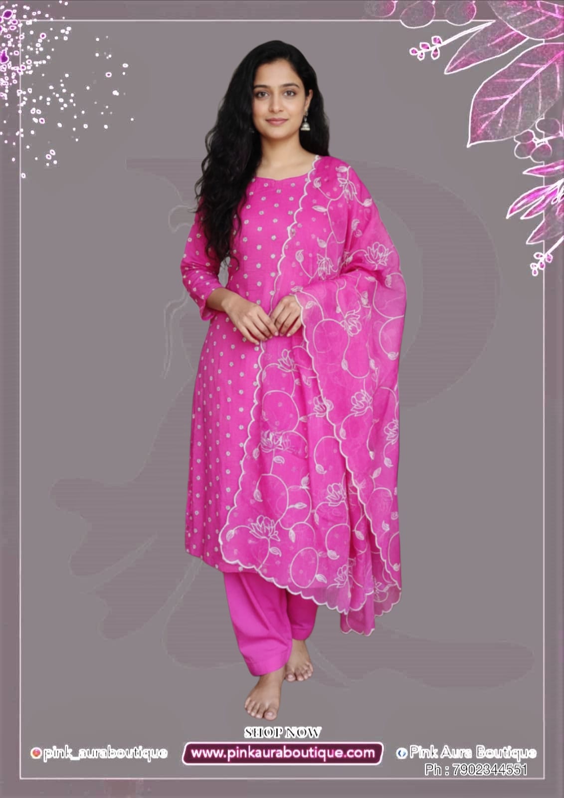 Churidar materials - Net Cotton