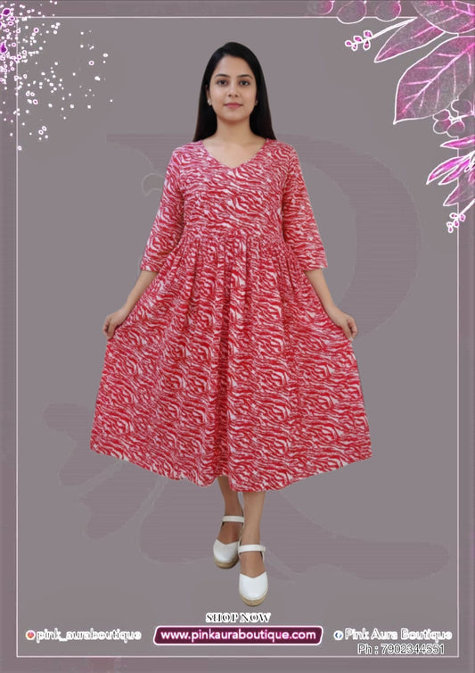 A Line Frocks Printed Embroidery