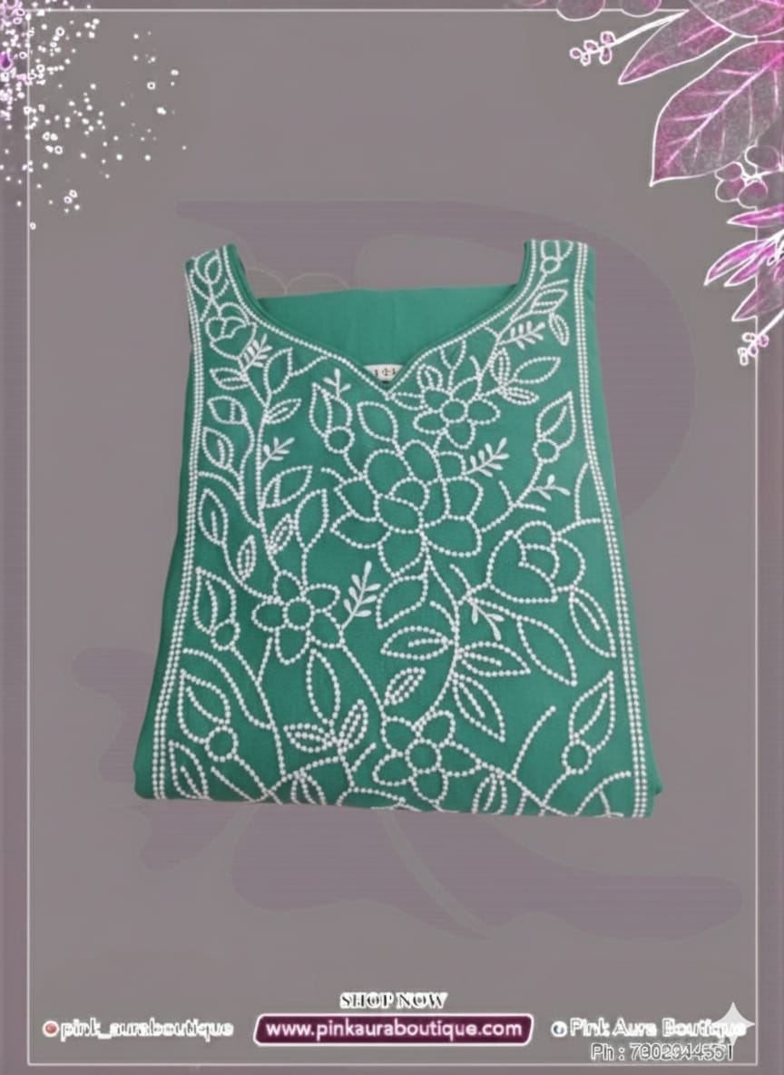 Readymade Churidar Set- Mul Chanderi