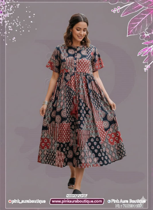 Ladies western wear - Gowns Printed Embroidery