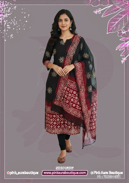 Churidar materials- Printed Embroidery