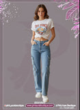 Ladies Baggy Cargo Jeans