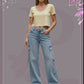 Ladies Baggy Cargo Jeans