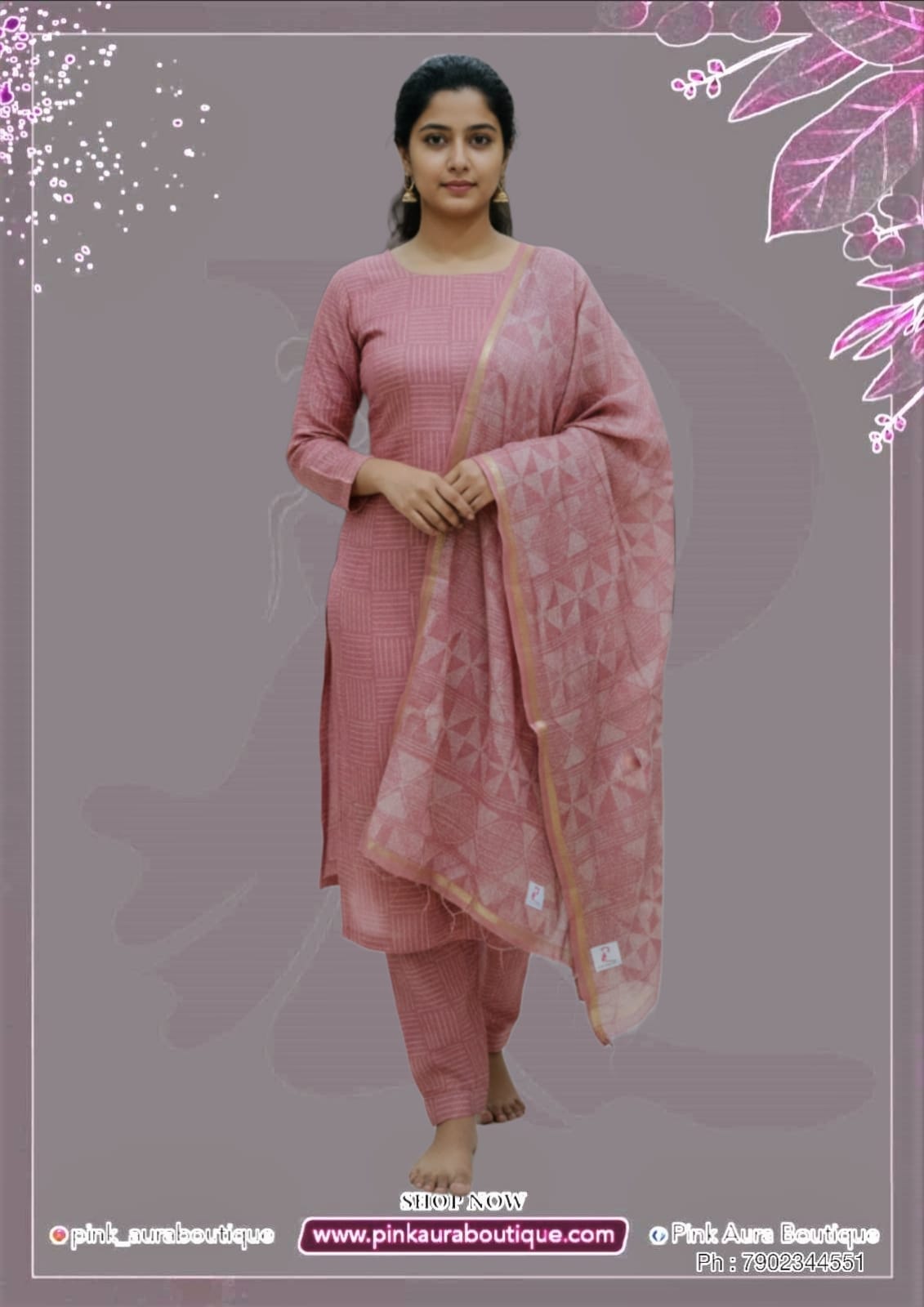 Churidar materials - Net Cotton