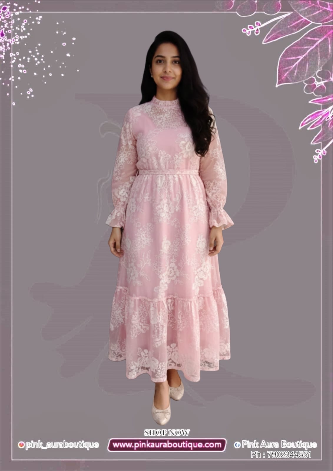 Ladies western wear - Gowns Printed Embroidery