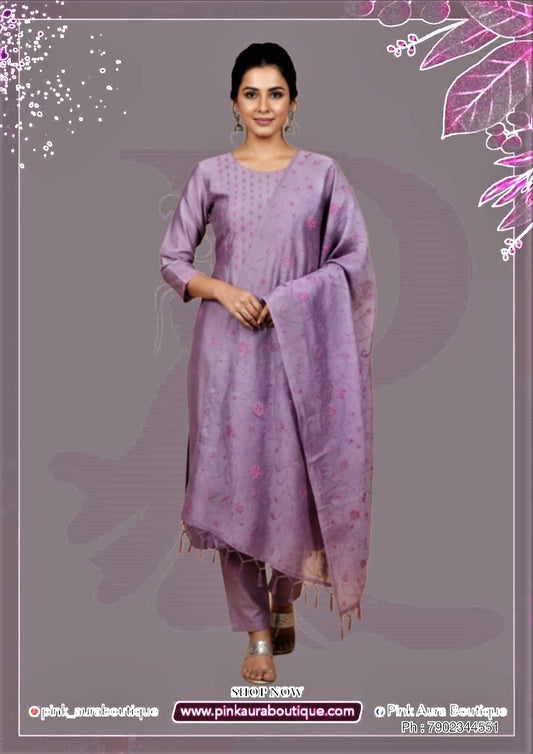 Churidar materials(Party Wear) - Tussar Silk