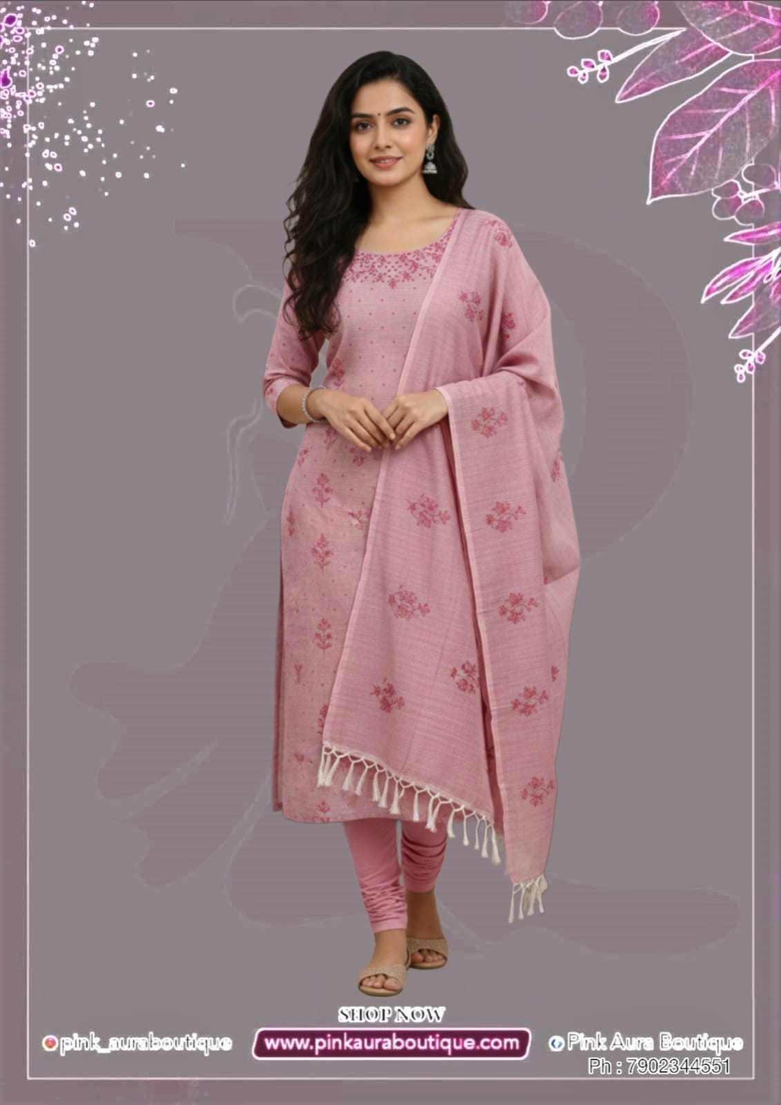 Churidar materials- Semi-Tussar