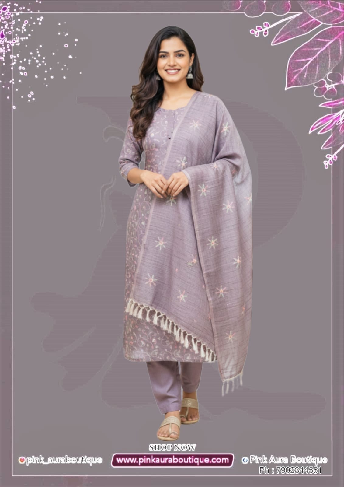 Churidar materials- Semi-Tussar