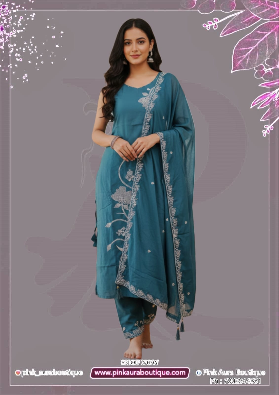 Readymade Churidar Set- Semi modal