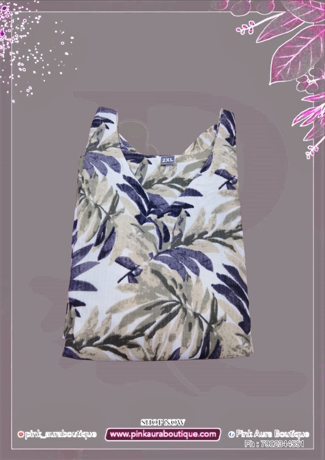 Slit Tops Printed Embroidery