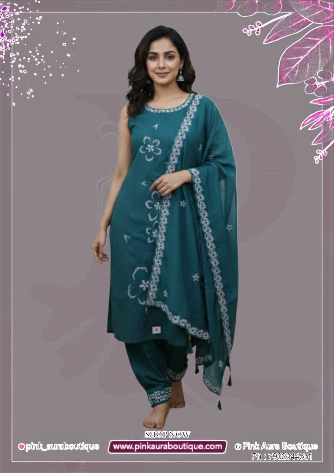 Readymade Churidar Set- Cotton