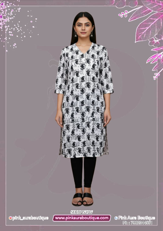 Slit Tops Printed Embroidery