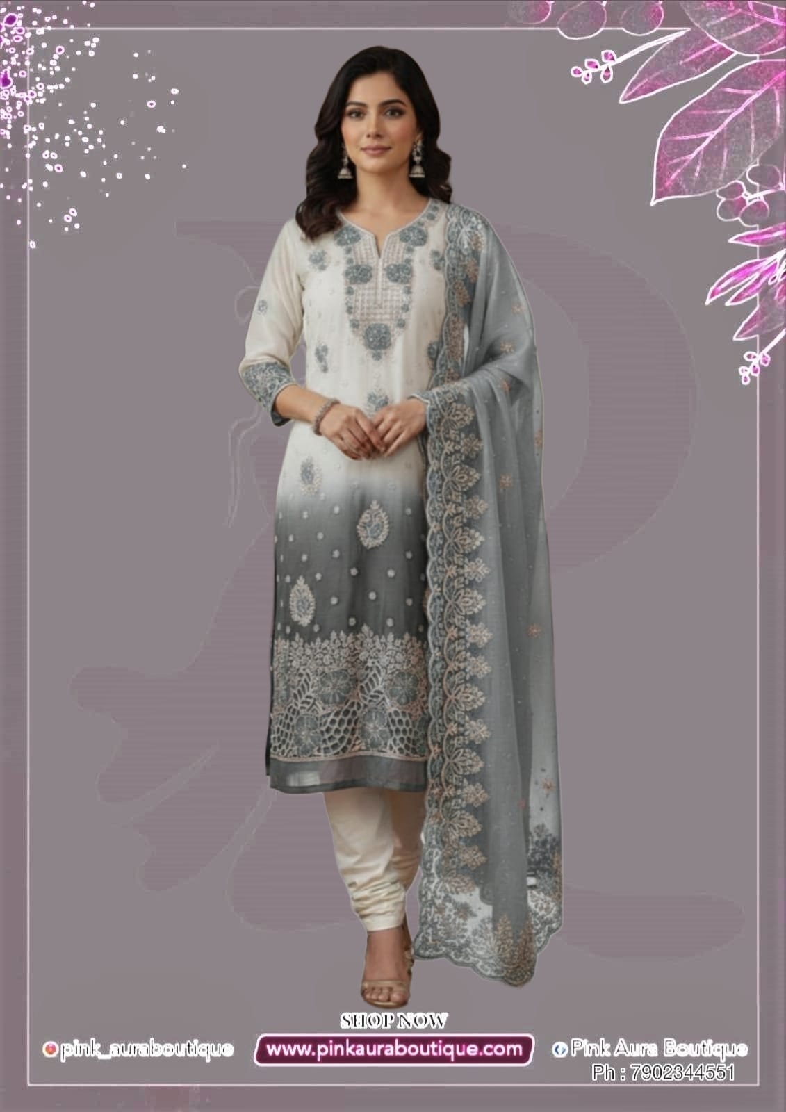 Churidar materials- Organza Silk