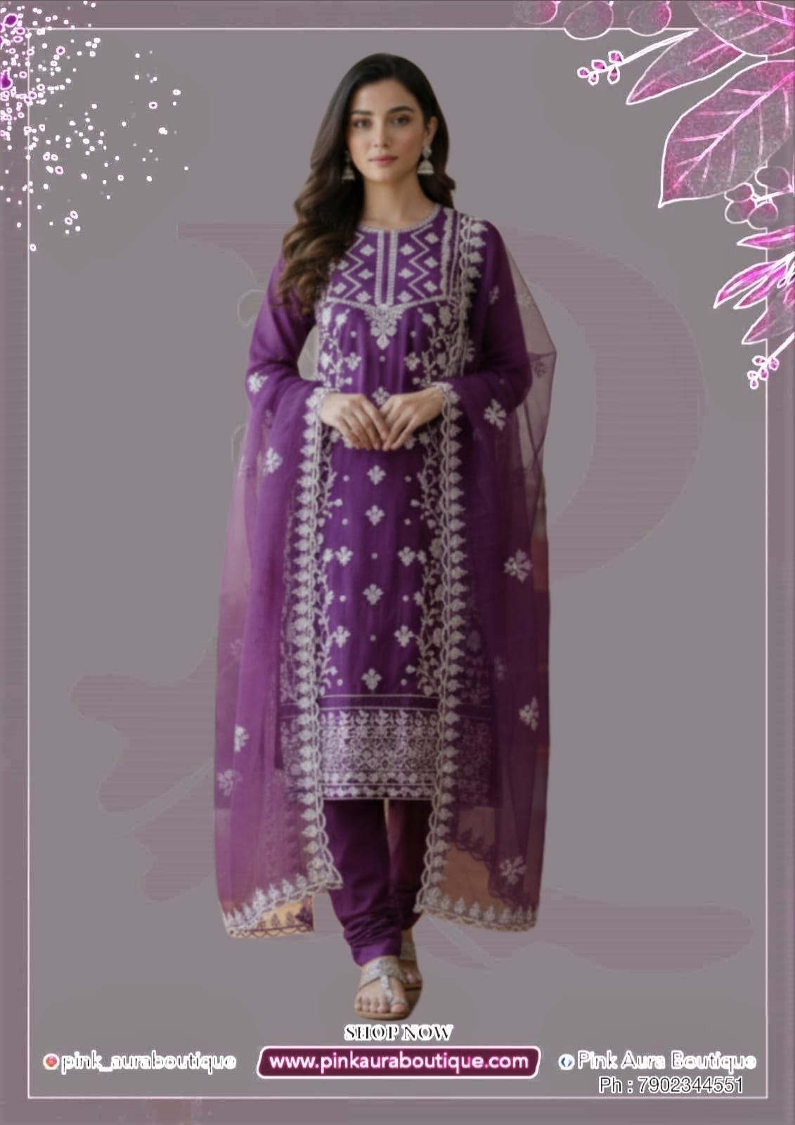 Churidar materials- Organza Silk