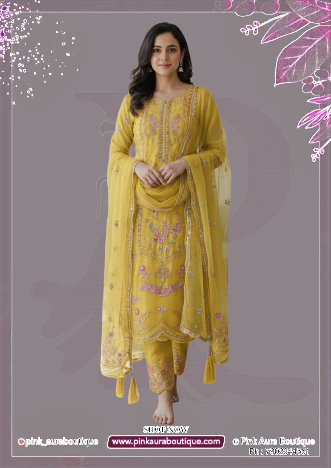 Churidar materials- Organza Silk