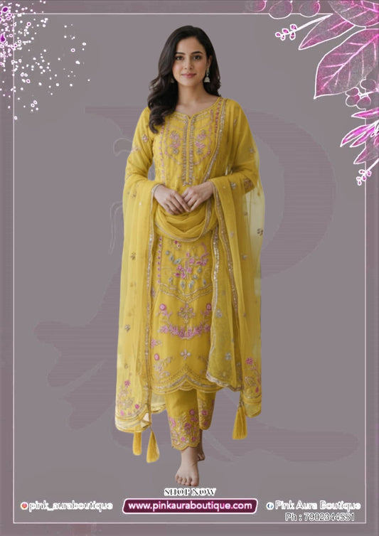 Churidar materials- Organza Silk