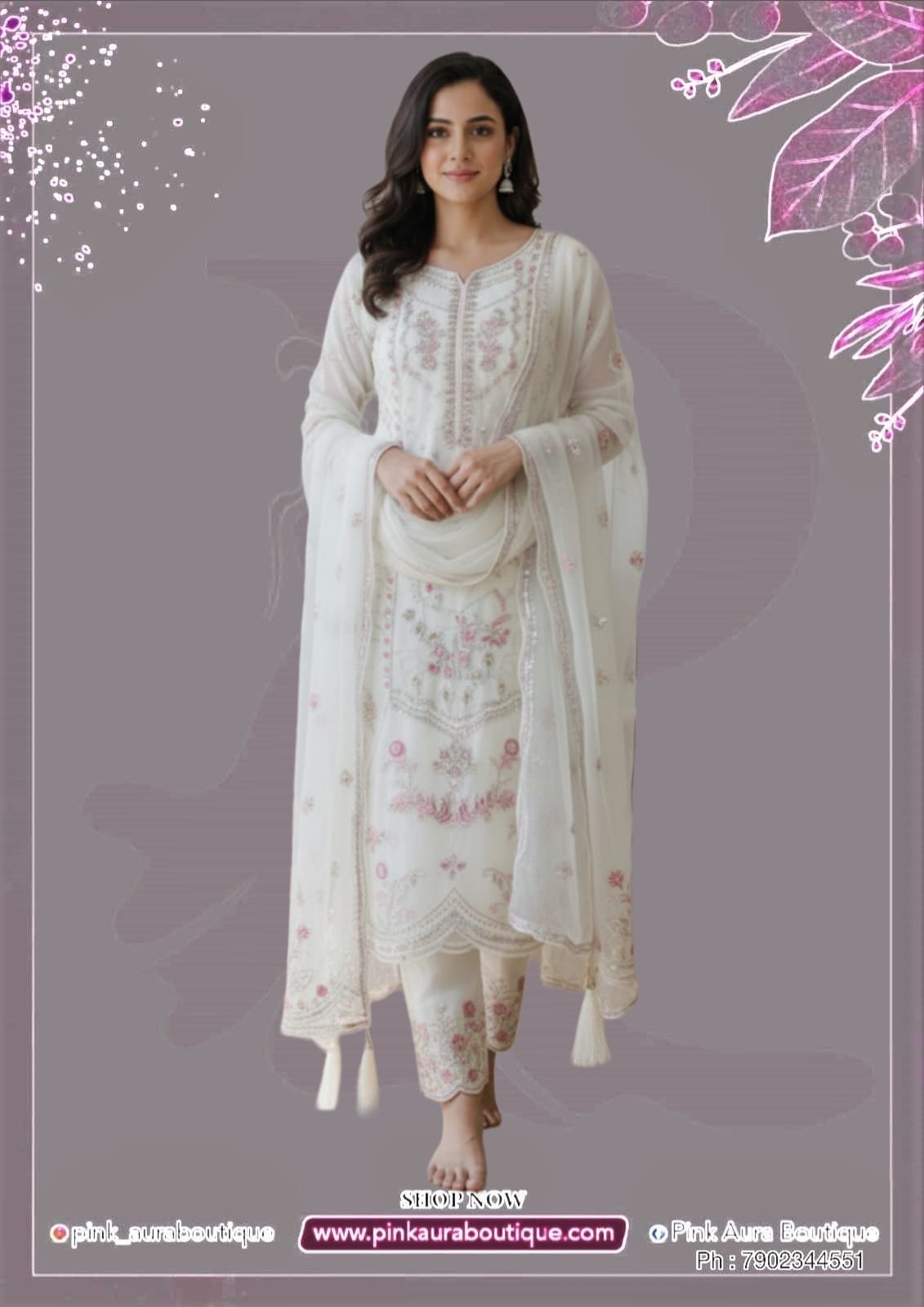 Churidar materials- Organza Silk