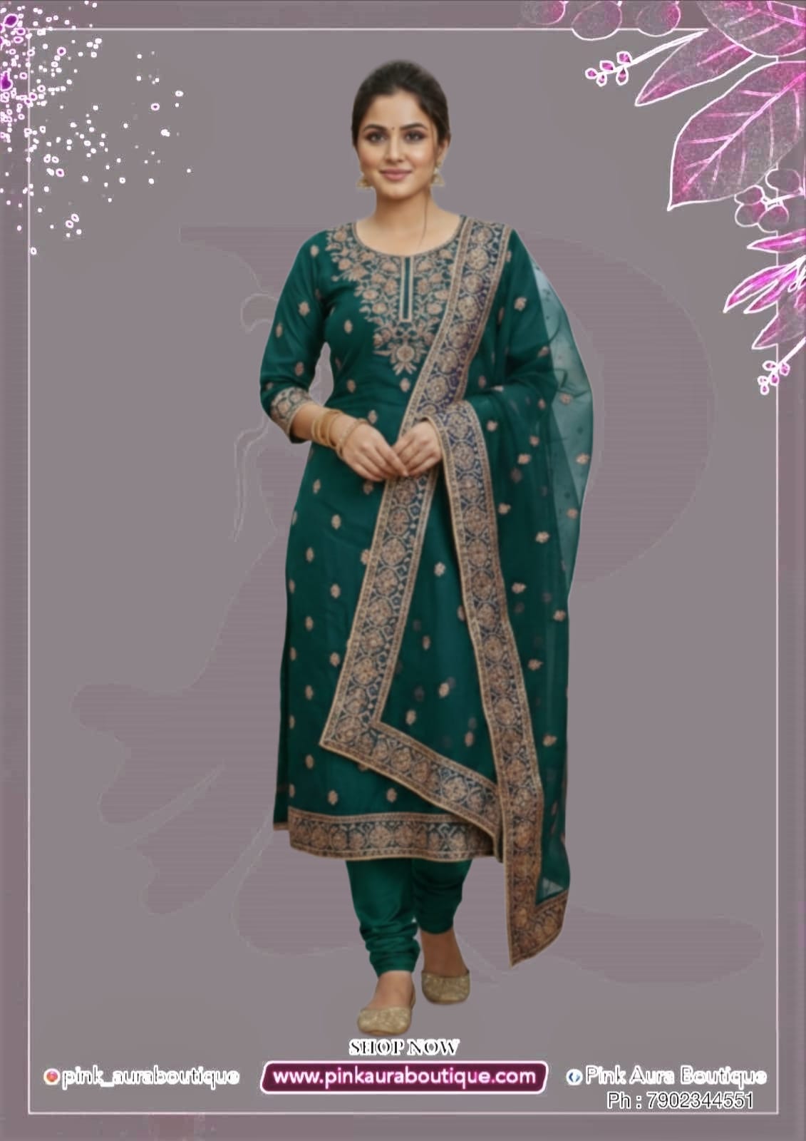 Churidar materials- Semi-Tussar