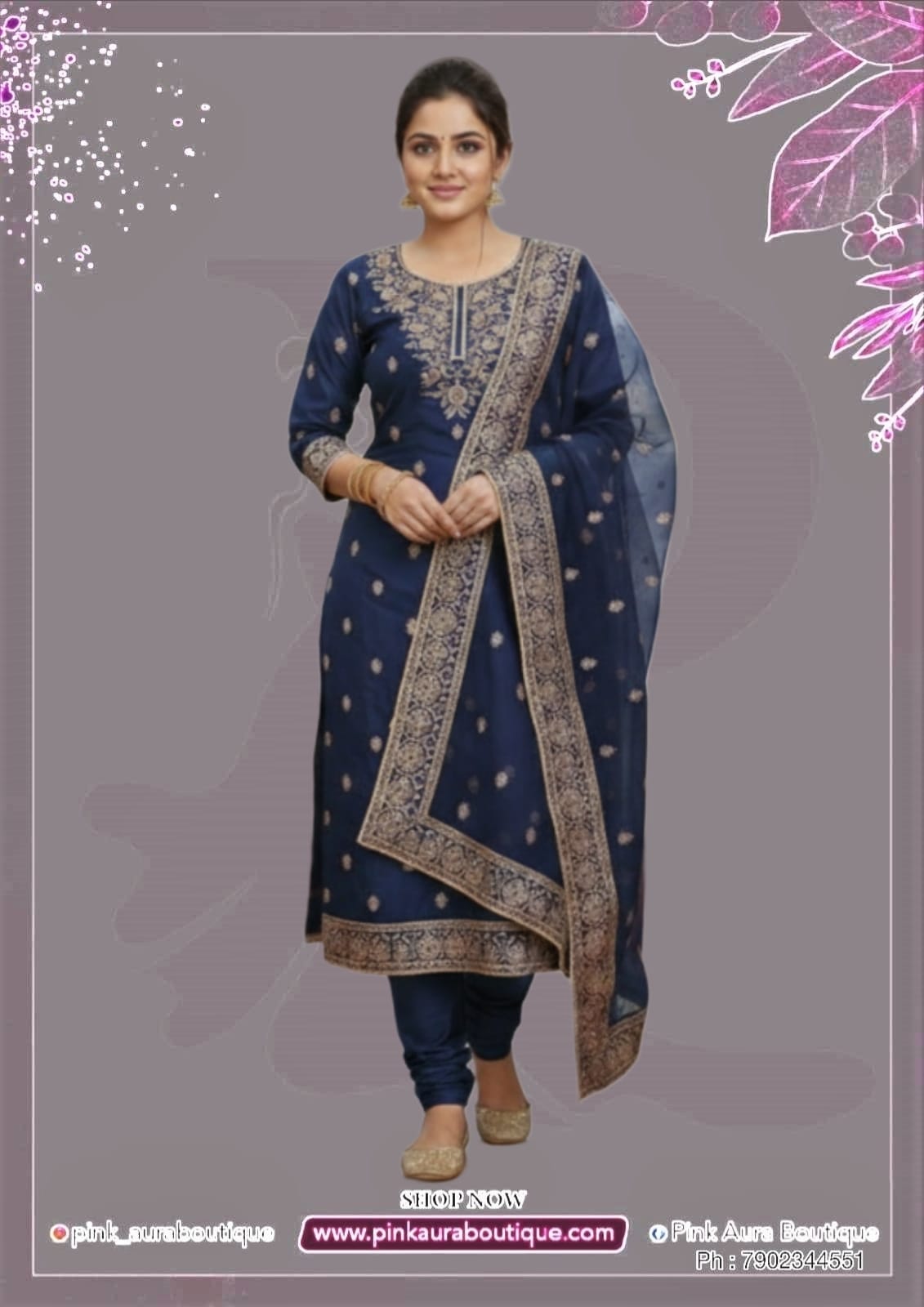 Churidar materials- Semi-Tussar