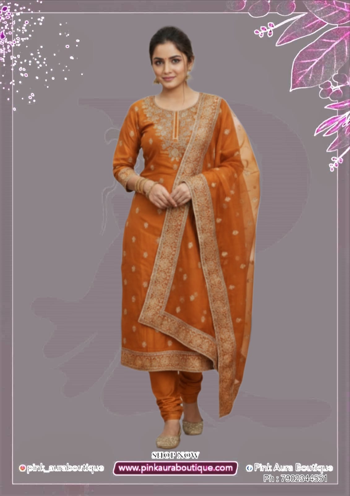 Churidar materials- Semi-Tussar