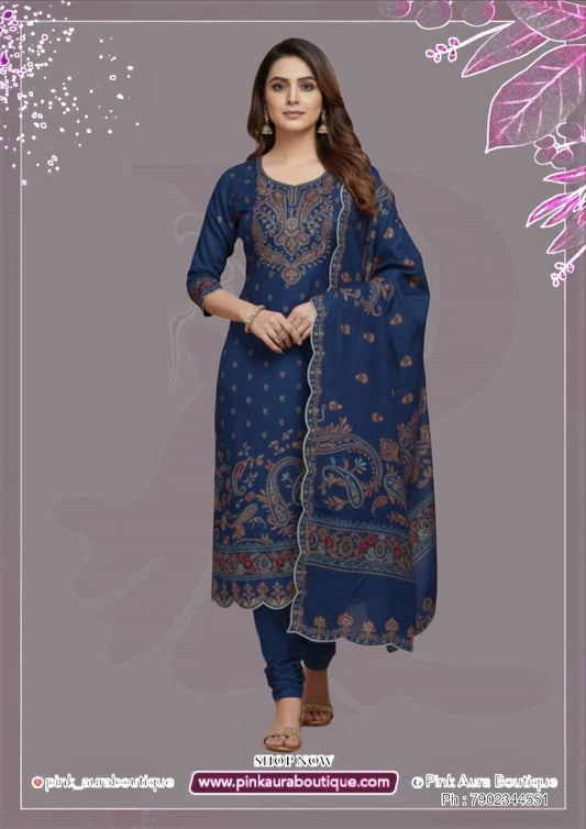 Churidar materials- Semi-Tussar