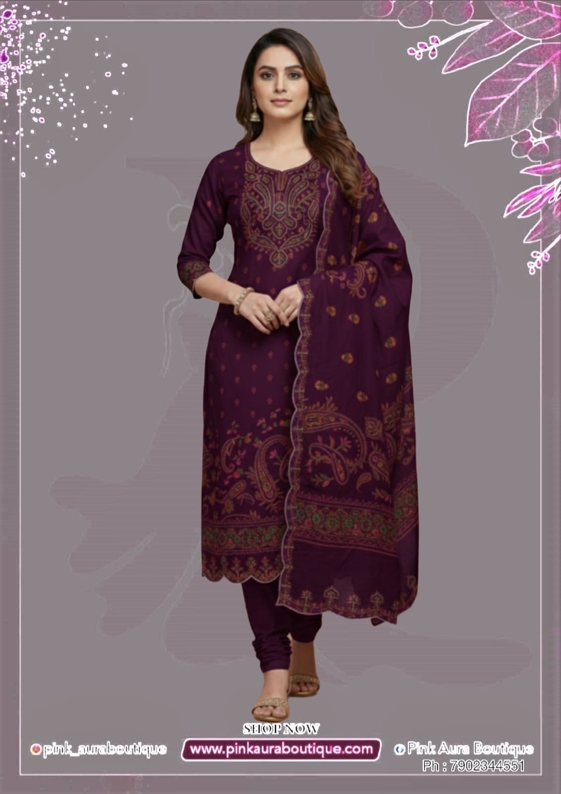 Churidar materials- Semi-Tussar