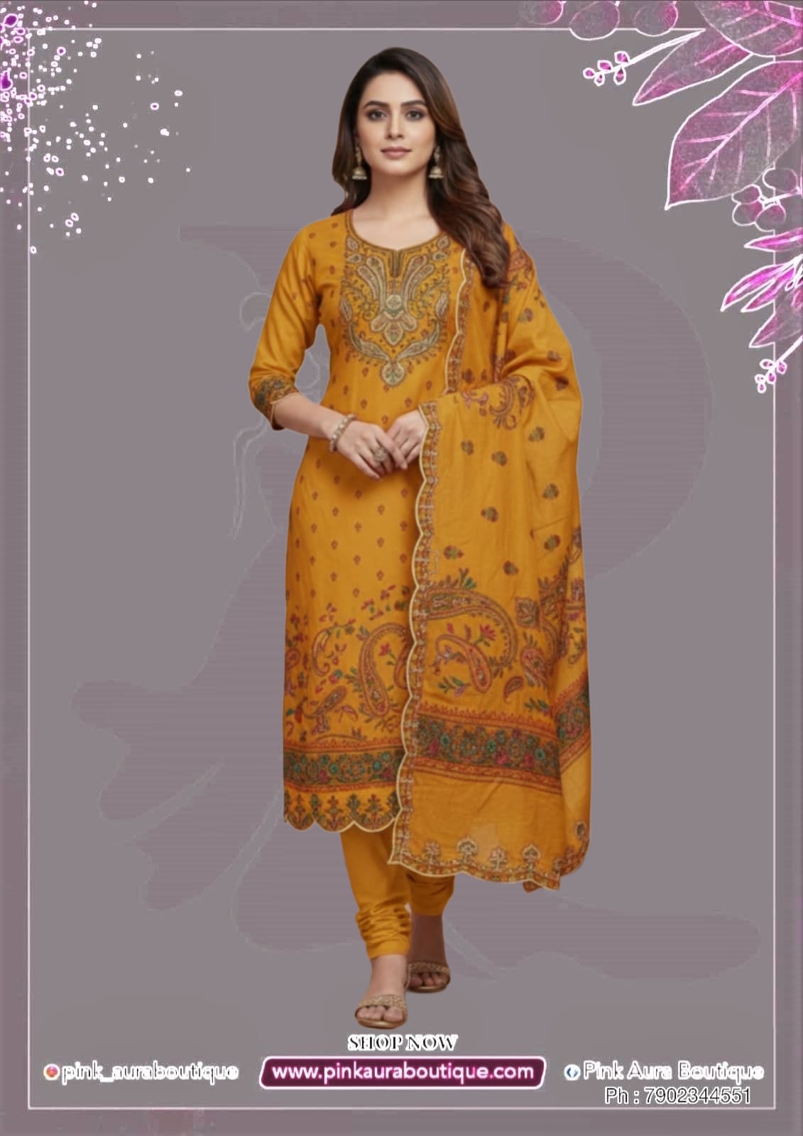 Churidar materials- Semi-Tussar