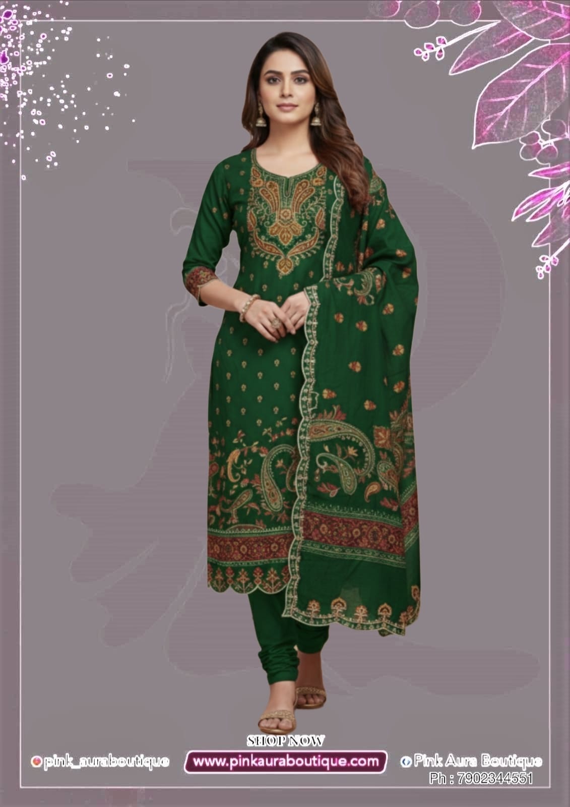 Churidar materials- Semi-Tussar